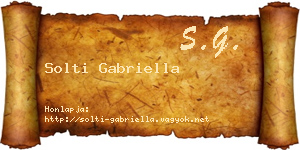 Solti Gabriella névjegykártya