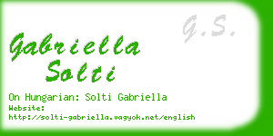 gabriella solti business card